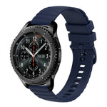 Cinturino in silicone tinta unita con motivo a pois ondulato da 22 mm, For Samsung Gear S3 Classic, For Samsung Gear S3 Frontier