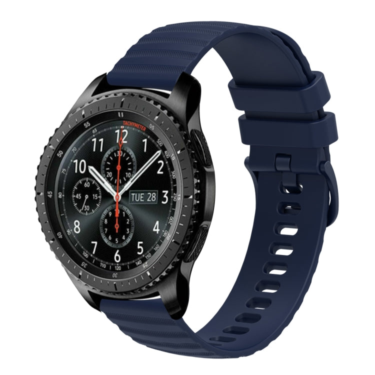 Cinturino in silicone tinta unita con motivo a pois ondulato da 22 mm, For Samsung Gear S3 Classic, For Samsung Gear S3 Frontier