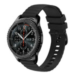 Cinturino in silicone tinta unita con motivo a pois ondulato da 22 mm, For Samsung Gear S3 Classic, For Samsung Gear S3 Frontier