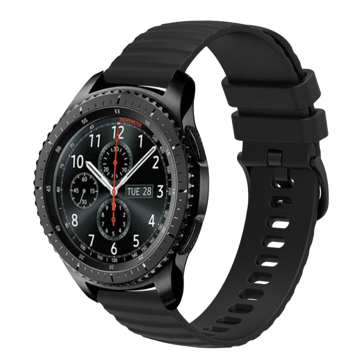 Cinturino in silicone tinta unita con motivo a pois ondulato da 22 mm, For Samsung Gear S3 Classic, For Samsung Gear S3 Frontier