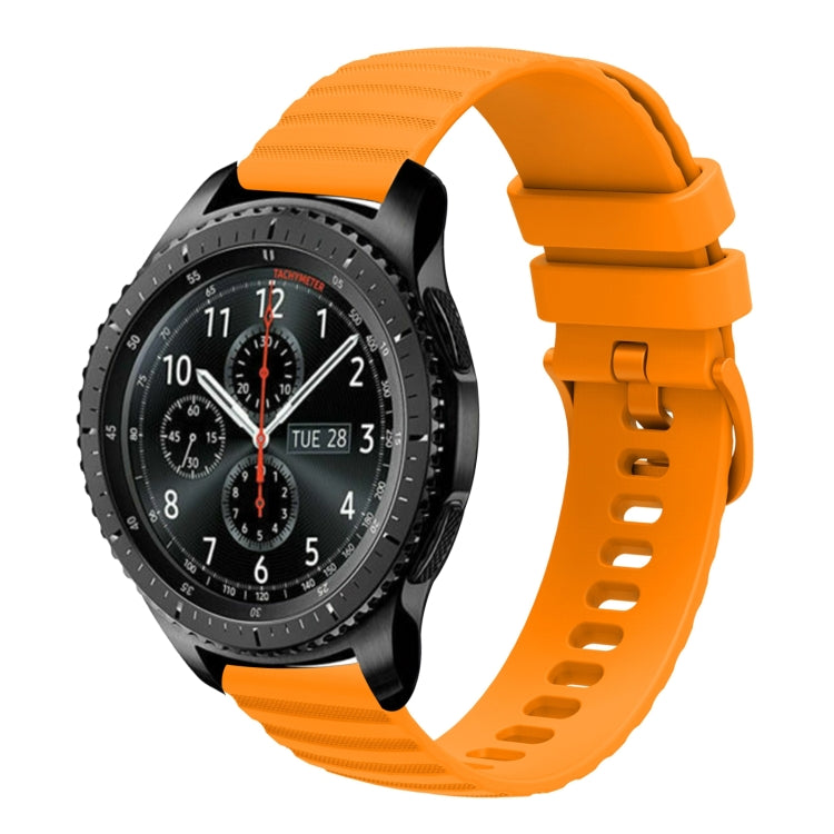 Cinturino in silicone tinta unita con motivo a pois ondulato da 22 mm, For Samsung Gear S3 Classic, For Samsung Gear S3 Frontier