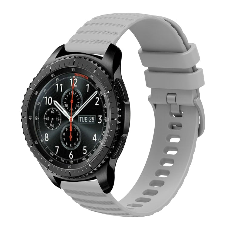Cinturino in silicone tinta unita con motivo a pois ondulato da 22 mm, For Samsung Gear S3 Classic, For Samsung Gear S3 Frontier