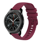 Cinturino in silicone tinta unita con motivo a pois ondulato da 22 mm, For Samsung Gear S3 Classic, For Samsung Gear S3 Frontier