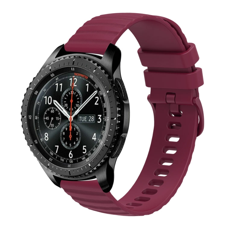 Cinturino in silicone tinta unita con motivo a pois ondulato da 22 mm, For Samsung Gear S3 Classic, For Samsung Gear S3 Frontier
