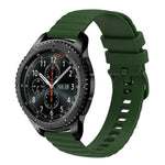 Cinturino in silicone tinta unita con motivo a pois ondulato da 22 mm, For Samsung Gear S3 Classic, For Samsung Gear S3 Frontier