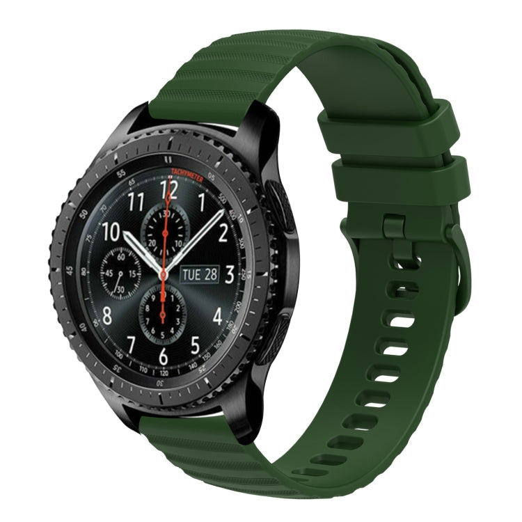 Cinturino in silicone tinta unita con motivo a pois ondulato da 22 mm, For Samsung Gear S3 Classic, For Samsung Gear S3 Frontier