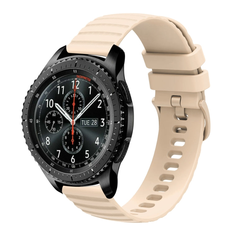 Cinturino in silicone tinta unita con motivo a pois ondulato da 22 mm, For Samsung Gear S3 Classic, For Samsung Gear S3 Frontier