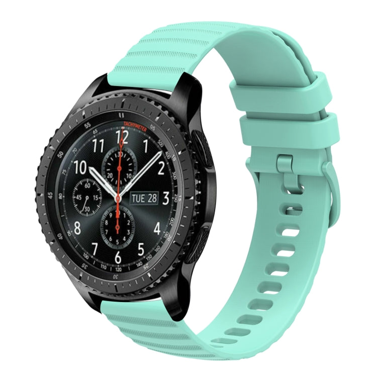 Cinturino in silicone tinta unita con motivo a pois ondulato da 22 mm, For Samsung Gear S3 Classic, For Samsung Gear S3 Frontier