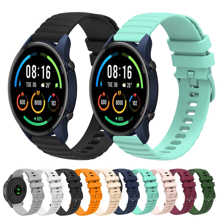 Cinturino in silicone tinta unita con motivo a pois ondulato da 22 mm, For Xiaomi MI Watch Color