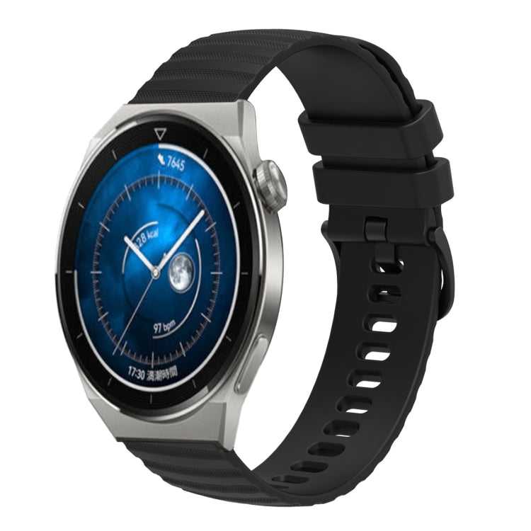 Cinturino in silicone tinta unita con motivo a pois ondulato da 22 mm, For Huawei Watch GT3 Pro 46mm, For Huawei Watch GT3 46mm
