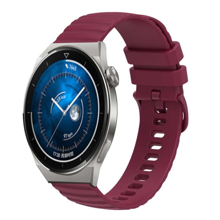 Cinturino in silicone tinta unita con motivo a pois ondulato da 22 mm, For Huawei Watch GT3 Pro 46mm, For Huawei Watch GT3 46mm