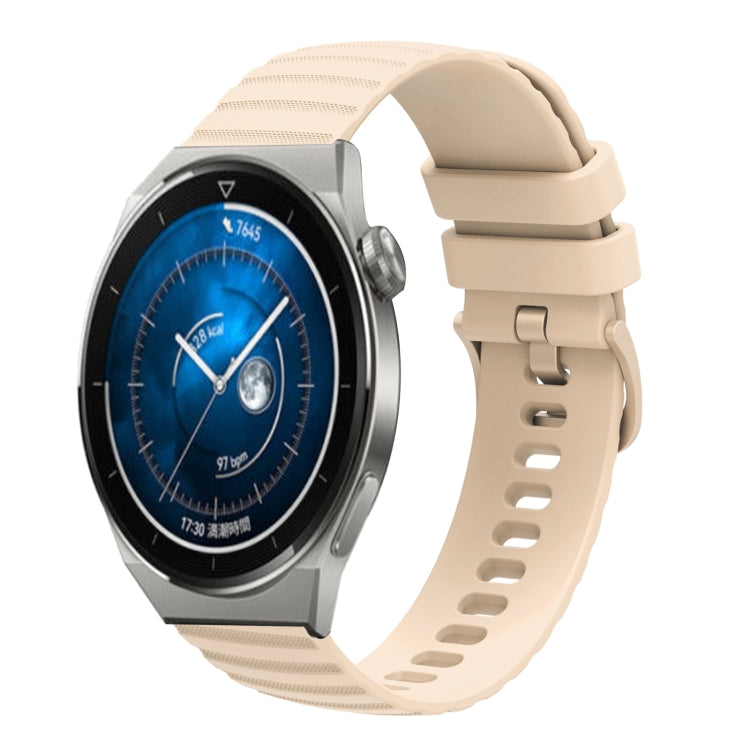 Cinturino in silicone tinta unita con motivo a pois ondulato da 22 mm, For Huawei Watch GT3 Pro 46mm, For Huawei Watch GT3 46mm