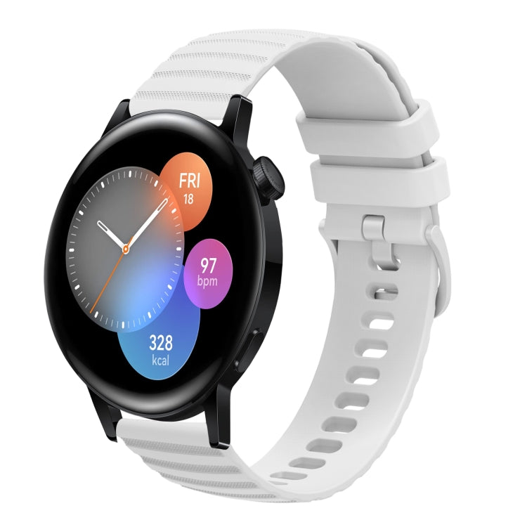 Cinturino in silicone tinta unita con motivo a pois ondulato da 22 mm, For Huawei Watch GT3 Pro 46mm, For Huawei Watch GT3 46mm