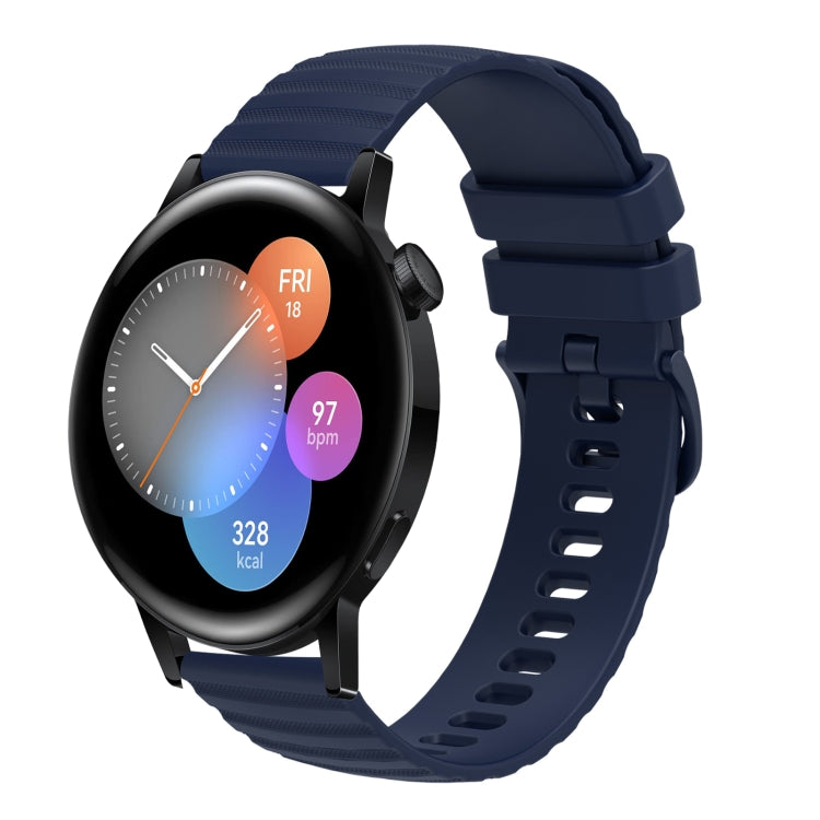 Cinturino in silicone tinta unita con motivo a pois ondulato da 22 mm, For Huawei Watch GT3 Pro 46mm, For Huawei Watch GT3 46mm