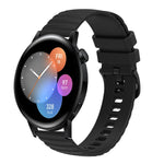 Cinturino in silicone tinta unita con motivo a pois ondulato da 22 mm, For Huawei Watch GT3 Pro 46mm, For Huawei Watch GT3 46mm