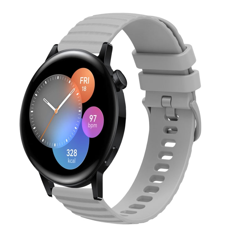 Cinturino in silicone tinta unita con motivo a pois ondulato da 22 mm, For Huawei Watch GT3 Pro 46mm, For Huawei Watch GT3 46mm