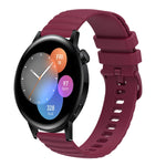 Cinturino in silicone tinta unita con motivo a pois ondulato da 22 mm, For Huawei Watch GT3 Pro 46mm, For Huawei Watch GT3 46mm