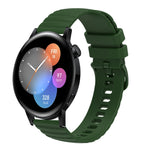 Cinturino in silicone tinta unita con motivo a pois ondulato da 22 mm, For Huawei Watch GT3 Pro 46mm, For Huawei Watch GT3 46mm