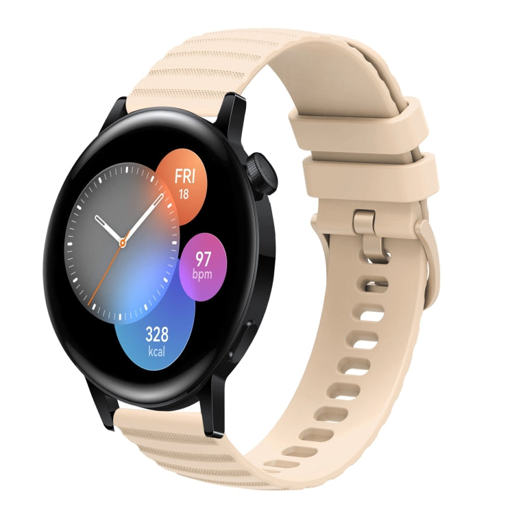 Cinturino in silicone tinta unita con motivo a pois ondulato da 22 mm, For Huawei Watch GT3 Pro 46mm, For Huawei Watch GT3 46mm