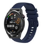Cinturino in silicone tinta unita con motivo a pois ondulato da 22 mm, For Huawei Watch GT Runner, For Huawei Watch 3