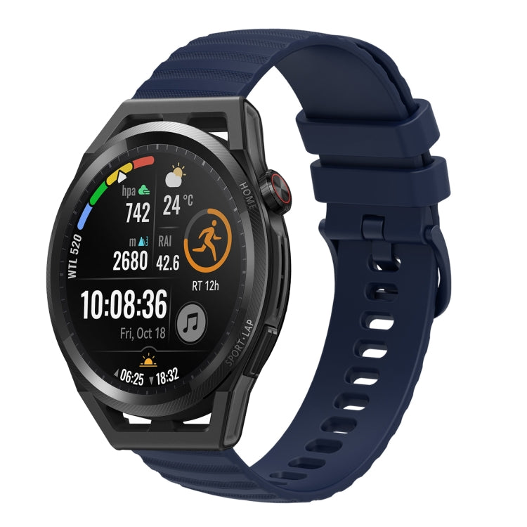 Cinturino in silicone tinta unita con motivo a pois ondulato da 22 mm, For Huawei Watch GT Runner, For Huawei Watch 3