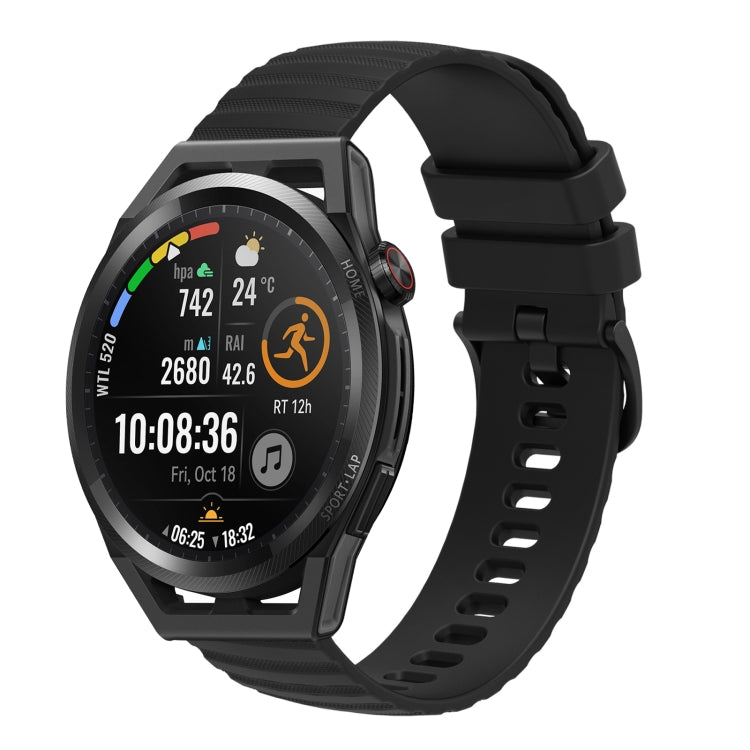 Cinturino in silicone tinta unita con motivo a pois ondulato da 22 mm, For Huawei Watch GT Runner, For Huawei Watch 3