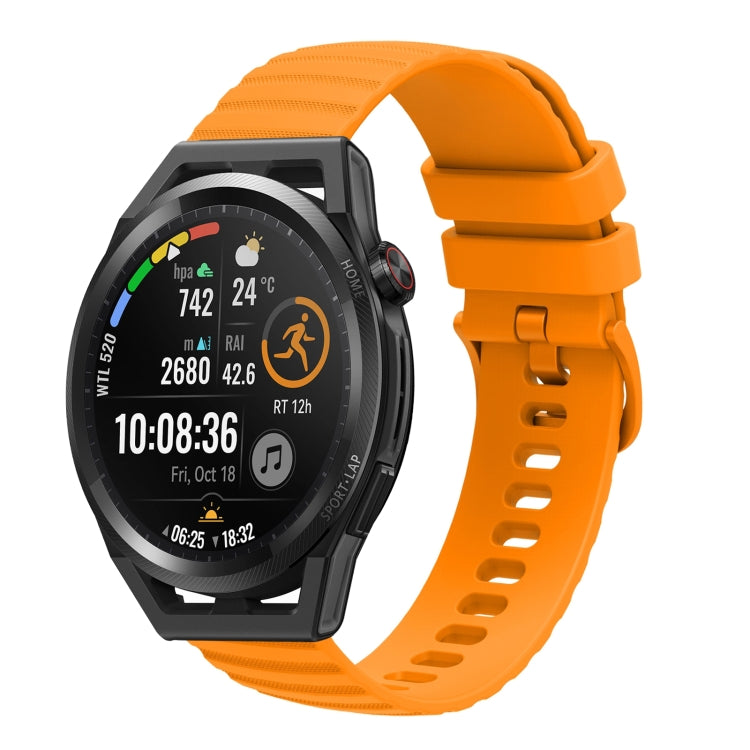 Cinturino in silicone tinta unita con motivo a pois ondulato da 22 mm, For Huawei Watch GT Runner, For Huawei Watch 3