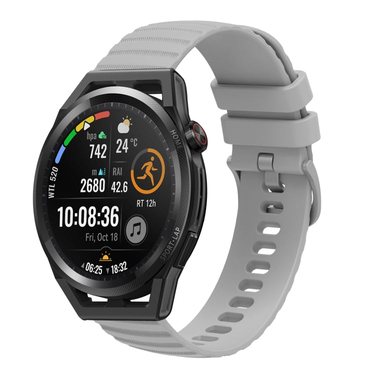 Cinturino in silicone tinta unita con motivo a pois ondulato da 22 mm, For Huawei Watch GT Runner, For Huawei Watch 3