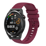 Cinturino in silicone tinta unita con motivo a pois ondulato da 22 mm, For Huawei Watch GT Runner, For Huawei Watch 3