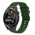 Cinturino in silicone tinta unita con motivo a pois ondulato da 22 mm, For Huawei Watch GT Runner, For Huawei Watch 3