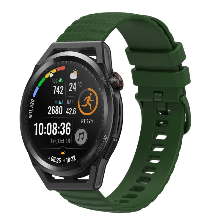 Cinturino in silicone tinta unita con motivo a pois ondulato da 22 mm, For Huawei Watch GT Runner, For Huawei Watch 3
