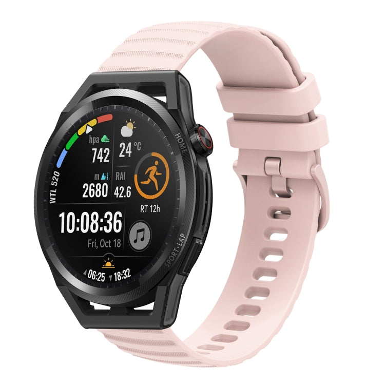 Cinturino in silicone tinta unita con motivo a pois ondulato da 22 mm, For Huawei Watch GT Runner, For Huawei Watch 3