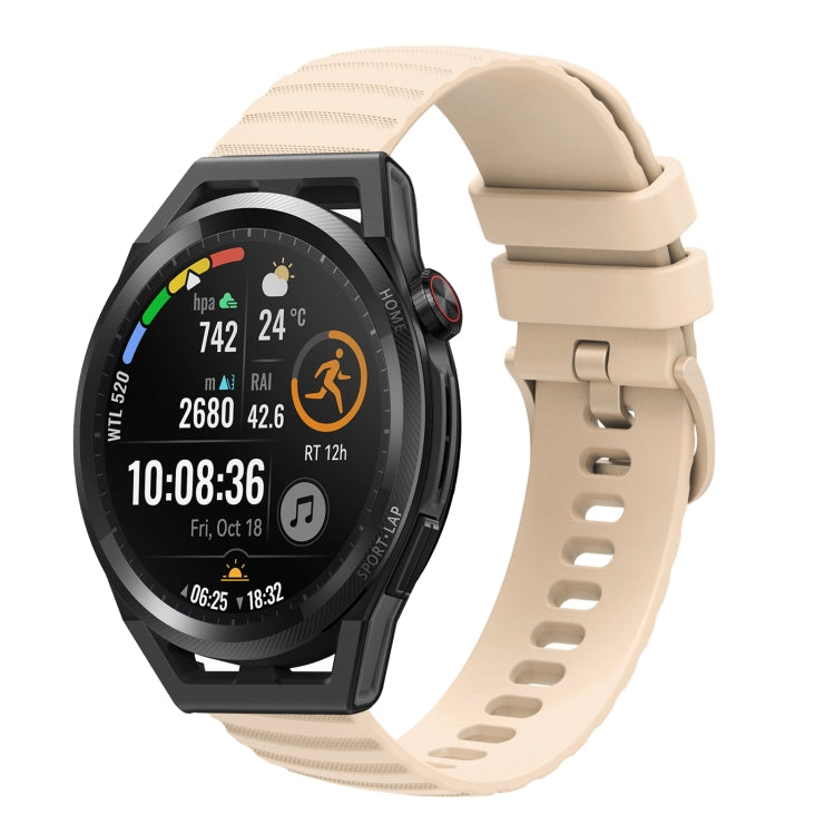 Cinturino in silicone tinta unita con motivo a pois ondulato da 22 mm, For Huawei Watch GT Runner, For Huawei Watch 3