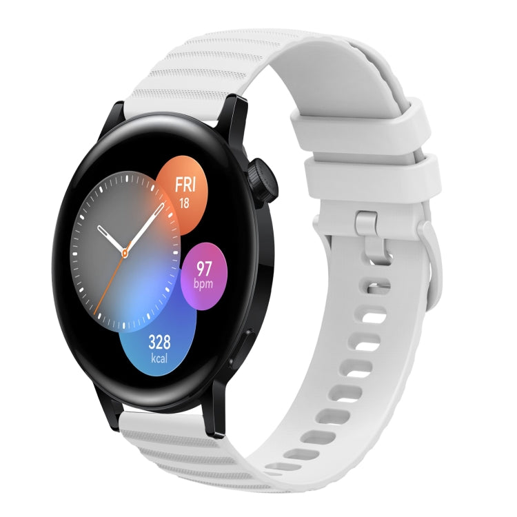 Cinturino in silicone tinta unita con motivo a pois ondulato da 22 mm, For Huawei Watch GT Runner, For Huawei Watch 3