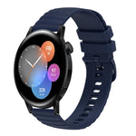 Cinturino in silicone tinta unita con motivo a pois ondulato da 22 mm, For Huawei Watch GT Runner, For Huawei Watch 3