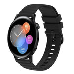 Cinturino in silicone tinta unita con motivo a pois ondulato da 22 mm, For Huawei Watch GT Runner, For Huawei Watch 3