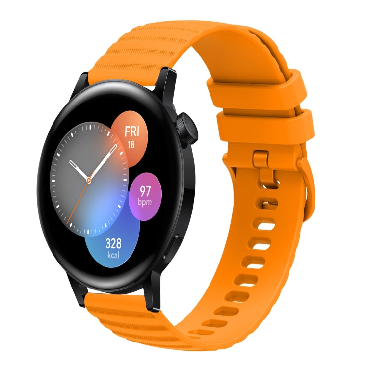 Cinturino in silicone tinta unita con motivo a pois ondulato da 22 mm, For Huawei Watch GT Runner, For Huawei Watch 3