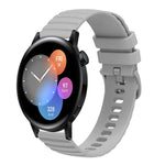 Cinturino in silicone tinta unita con motivo a pois ondulato da 22 mm, For Huawei Watch GT Runner, For Huawei Watch 3