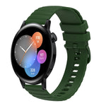 Cinturino in silicone tinta unita con motivo a pois ondulato da 22 mm, For Huawei Watch GT Runner, For Huawei Watch 3
