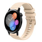 Cinturino in silicone tinta unita con motivo a pois ondulato da 22 mm, For Huawei Watch GT Runner, For Huawei Watch 3