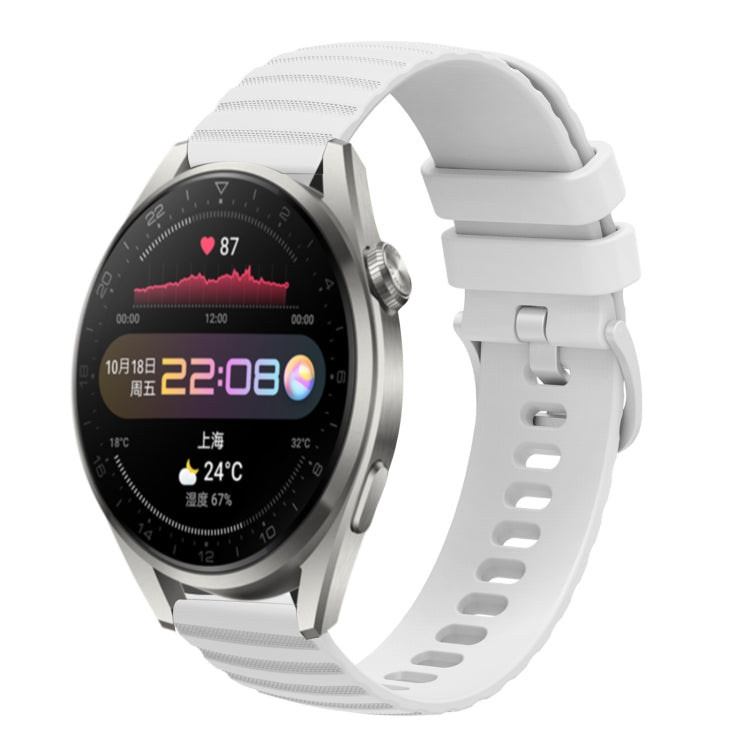 Cinturino in silicone tinta unita con motivo a pois ondulato da 22 mm, For Huawei Watch 3 Pro, For Huawei GT2 Pro