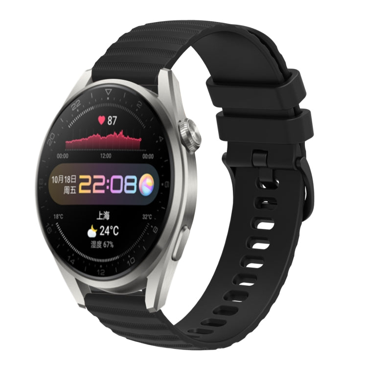 Cinturino in silicone tinta unita con motivo a pois ondulato da 22 mm, For Huawei Watch 3 Pro, For Huawei GT2 Pro