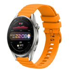 Cinturino in silicone tinta unita con motivo a pois ondulato da 22 mm, For Huawei Watch 3 Pro, For Huawei GT2 Pro