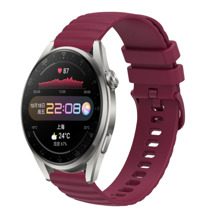 Cinturino in silicone tinta unita con motivo a pois ondulato da 22 mm, For Huawei Watch 3 Pro, For Huawei GT2 Pro