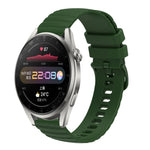 Cinturino in silicone tinta unita con motivo a pois ondulato da 22 mm, For Huawei Watch 3 Pro, For Huawei GT2 Pro
