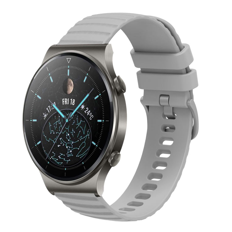 Cinturino in silicone tinta unita con motivo a pois ondulato da 22 mm, For Huawei Watch 3 Pro, For Huawei GT2 Pro