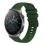 Cinturino in silicone tinta unita con motivo a pois ondulato da 22 mm, For Huawei Watch 3 Pro, For Huawei GT2 Pro