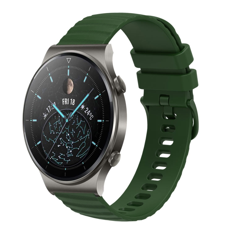 Cinturino in silicone tinta unita con motivo a pois ondulato da 22 mm, For Huawei Watch 3 Pro, For Huawei GT2 Pro