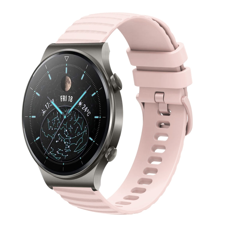 Cinturino in silicone tinta unita con motivo a pois ondulato da 22 mm, For Huawei Watch 3 Pro, For Huawei GT2 Pro