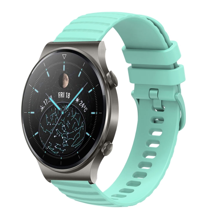Cinturino in silicone tinta unita con motivo a pois ondulato da 22 mm, For Huawei Watch 3 Pro, For Huawei GT2 Pro
